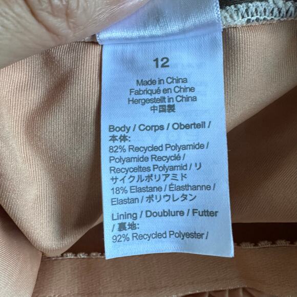 J.Crew Womens Ruched One Piece Swim Suit Gemma Bandeau Leopard Halter Size 12 - Picture 9 of 10